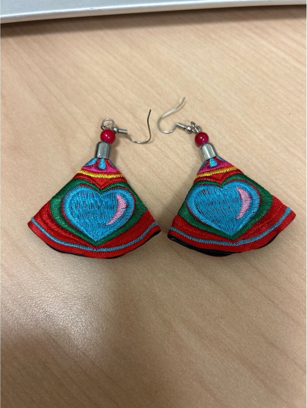 Fun Funky Whimsical Color Pop Fabric Earrings